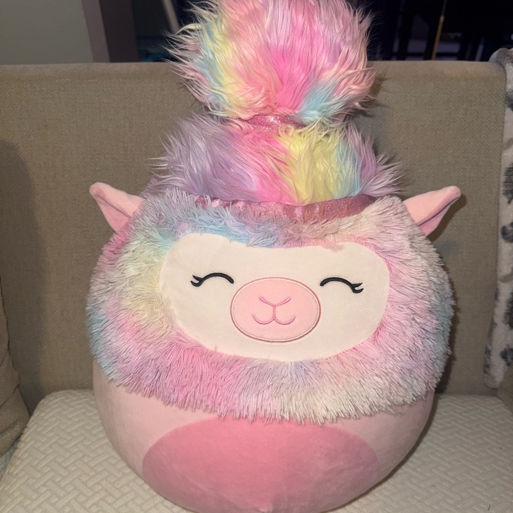 Colorful Plush Llama Pillow